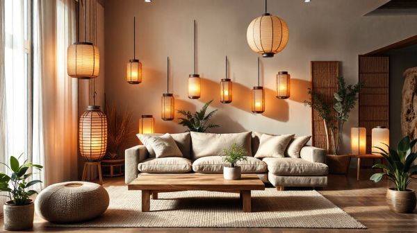 Top lampadaires japonais pour un intérieur apaisant